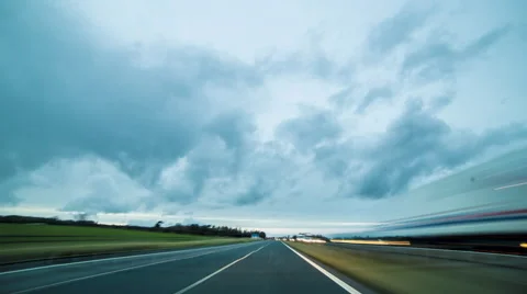 Glasgow Driving with Clouds during the Day Stock Footage 62902323
