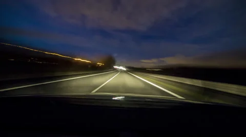 Glasgow Driving at Night Video stock 62903144