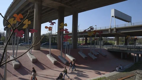 GLASGOW MOTORWAY UNDERPASS Stock Footage 125261656