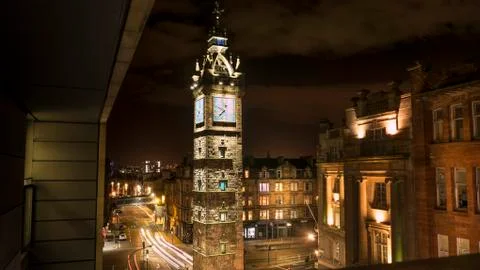 Glasgow by Night Stock Photos