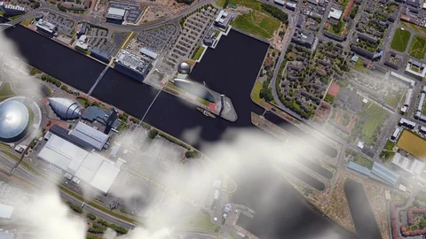 Glasgow Overhead Tight Shot Stock-Footage 86377930