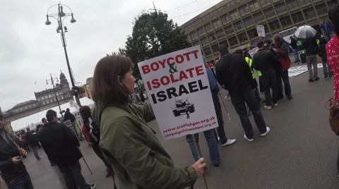 Glasgow protest Stock Footage 49844969