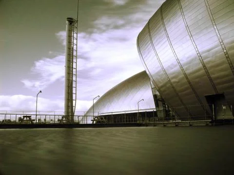 Glasgow science center on pacific quay Stock Photos