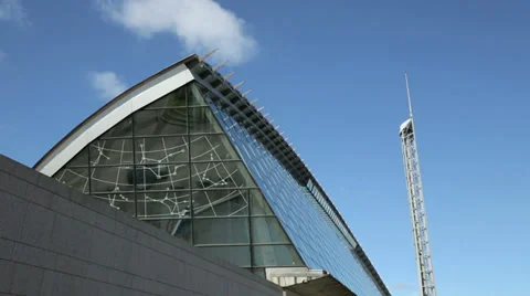 Glasgow science centre and tower, scotland Stock Footage 39556449