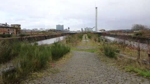 Glasgow Science Centre from Graving docks, Govan Stock Footage 170778740