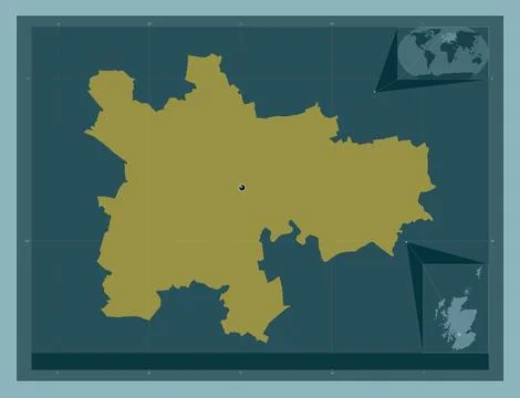 Glasgow, Scotland - Great Britain. Solid color shape Stock Illustration