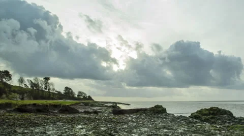 Glasgow Shore with Clouds during the Day Stock Footage 62900497