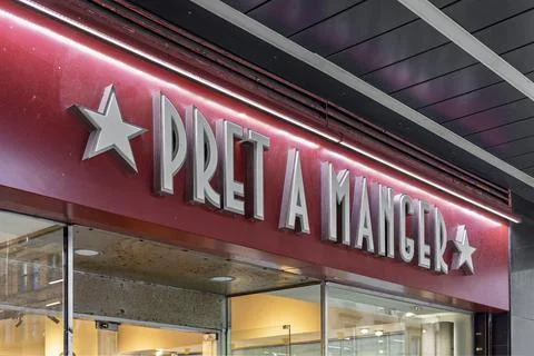GLASGOW, UK - DECEMBER 27, 2025: Pret A Manger sign, Sauchiehall Street Stock Photos