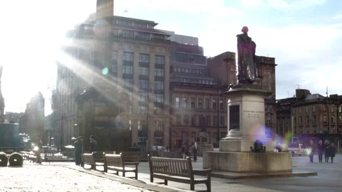 Glasgow Winter Sun Stock Footage 85845307