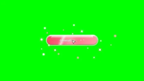 Glass AI Button Generating Status with Cursor Click on Green Screen Video stock 347146611