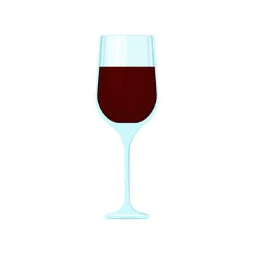 A glass of alcoholic drink. Vector object on a white background, Isolate Stock Illustration