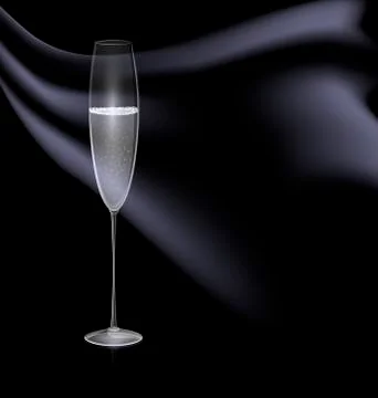 Glass and black drape Stock Illustration