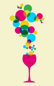 Glass and bubbles pattern Illustrazione stock