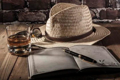 Glass and Note Stock Photos