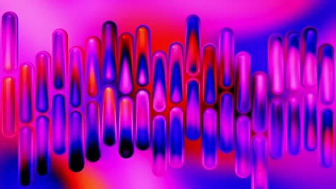 Glass and plastic gradient shapes modern and sophisticated loop animated Video stock 324713007