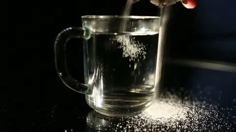 Glass and sugar Stock Footage 21880125
