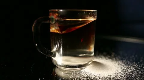 Glass and tea Stock Footage 21880110