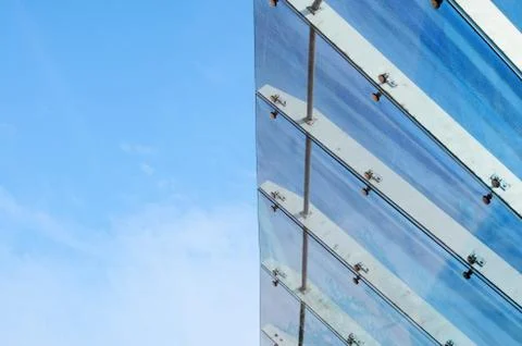 Glass ?anopy Fastening Elements Stock Photos