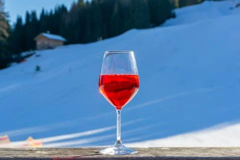 The glass of aperitif Stock Photos