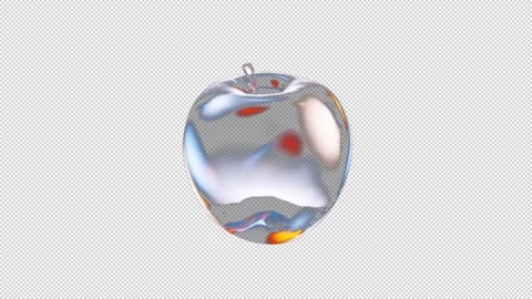 Glass Apple Stock Footage 313355192