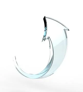 Glass Up Arrow Stock Illustration