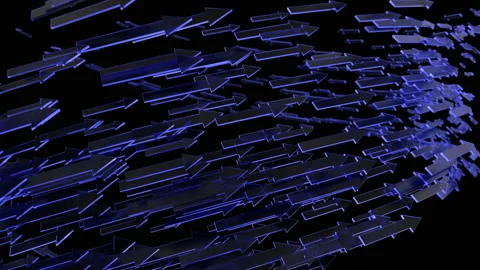 Glass arrows flow. Stock Footage 124650221