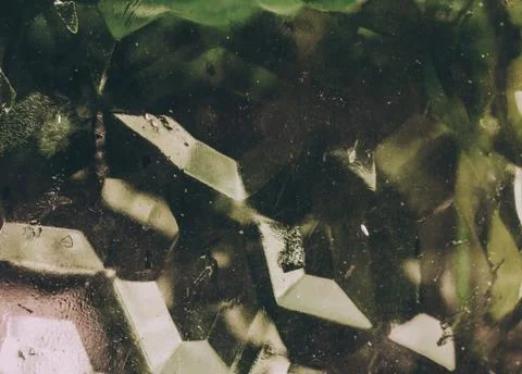 Glass background, green, patterns Stock Photos