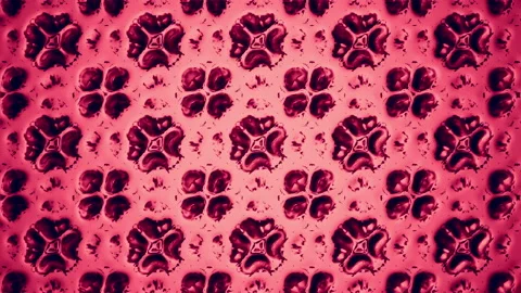 Glass background with symmetrical transforming objects 스톡 동영상 134328637