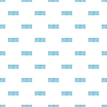 Glass balcony railing pattern repeating on white background Ilustración de archivo