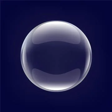 Glass ball with blue background Stock Illustration