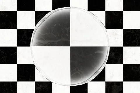 Glass ball on a chessboard Stock Illustration