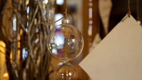 Glass ball swinging Stock Footage 101741340