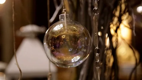 Glass Ball swinging Stock Footage 101741363