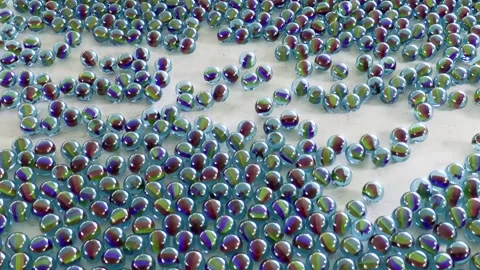 Glass balls rolling background. loopable 库存影片 145097568