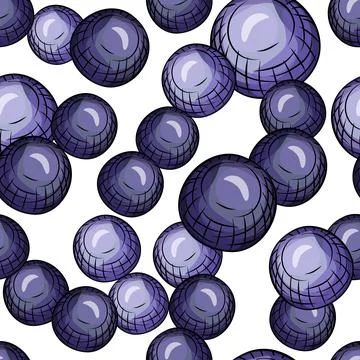 Glass balls seamless pattern. Decorative shapes background. Stock Illustration