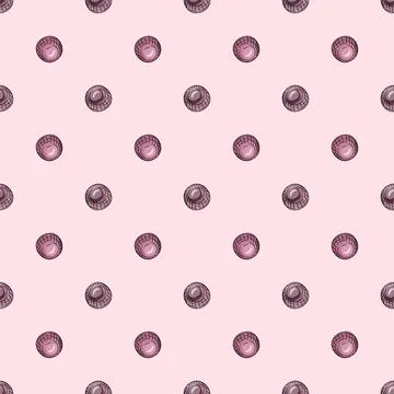 Glass balls seamless pattern. Decorative shapes background. Stock Illustration