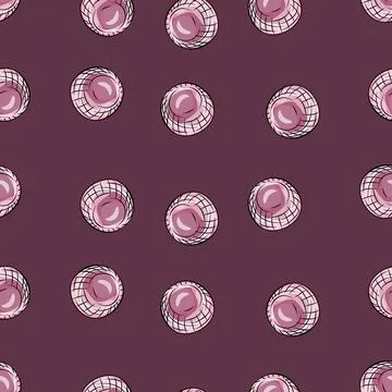 Glass balls seamless pattern. Decorative shapes background. Stock Illustration