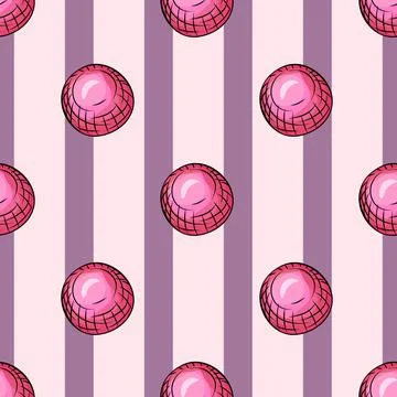 Glass balls seamless pattern. Decorative shapes background. Stock Illustration