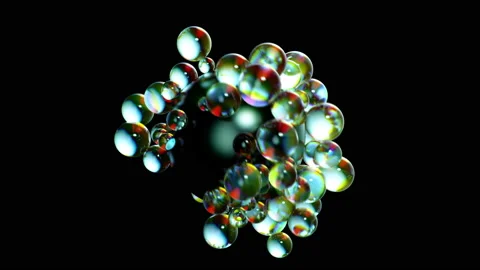 Glass Balls Spawning Stock Footage 139008131