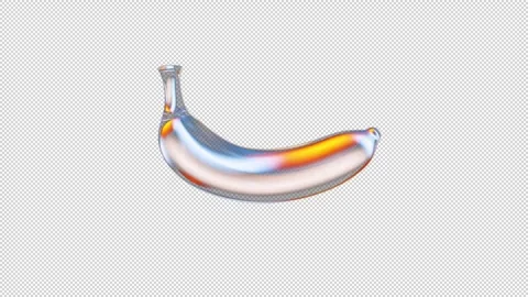 Glass Banana Stock Footage 313355176