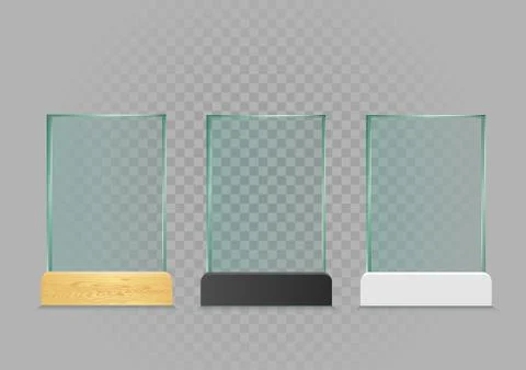 Glass banner template set Stock Illustration