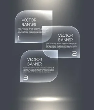 Glass banners Stock Illustration