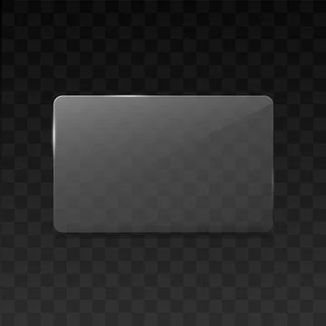 Glass banners on a transparent background. Layout for a credit card, business Stock Illustration