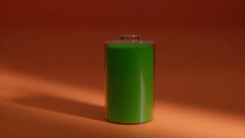Glass battery charging loop animation Video stock 220773865