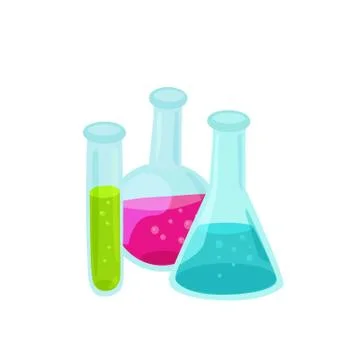 Glass beaker isolated Illustrazione stock