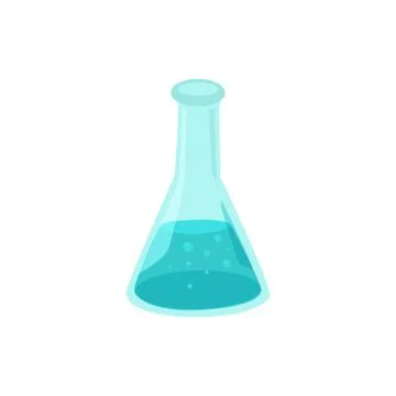 Glass beaker isolated Stock Illustration