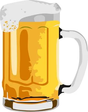Glass Beer Beverage Stock Illustration