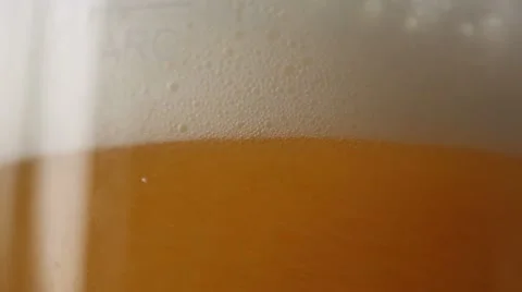 Glass of beer closeup Stock Footage 7132382