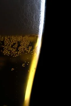 Glass with beer by closeup Stock Photos