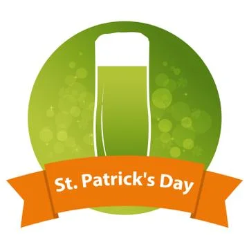 Glass of beer with foam. A congratulatory concept of design for the websites  Stock Illustration